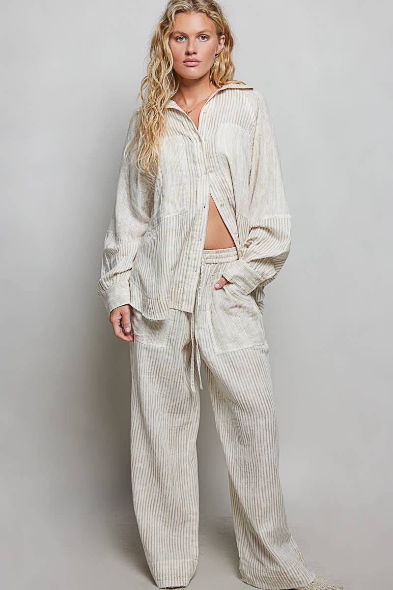 Raegan Woven Stripes Top
