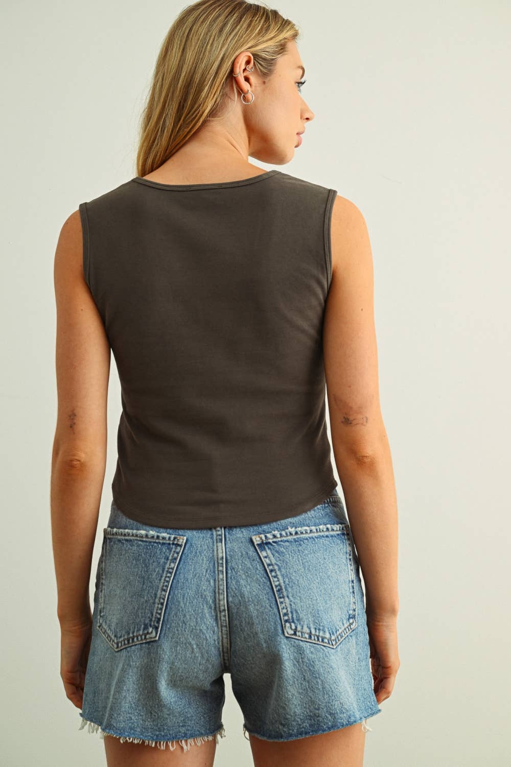 Square Neck Sleeveless Top