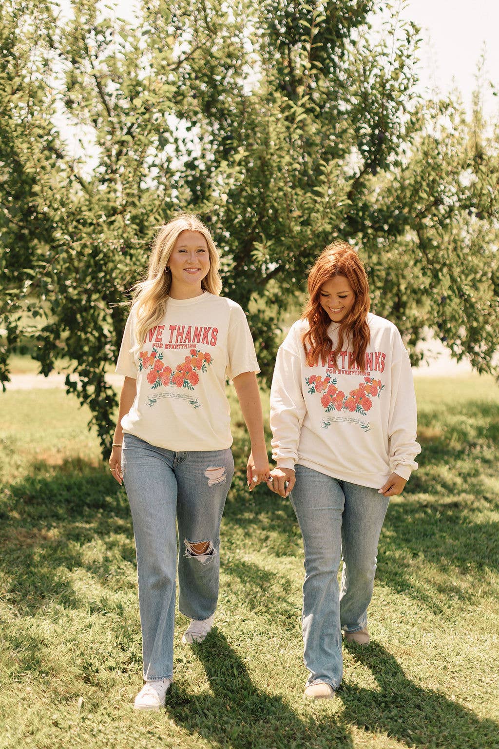 Marigold Give Thanks Fall Graphic Tee