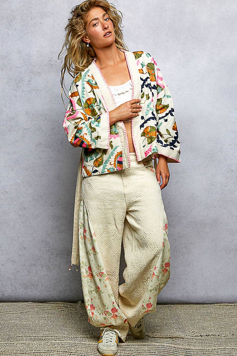 Faira Embroidered Kimono