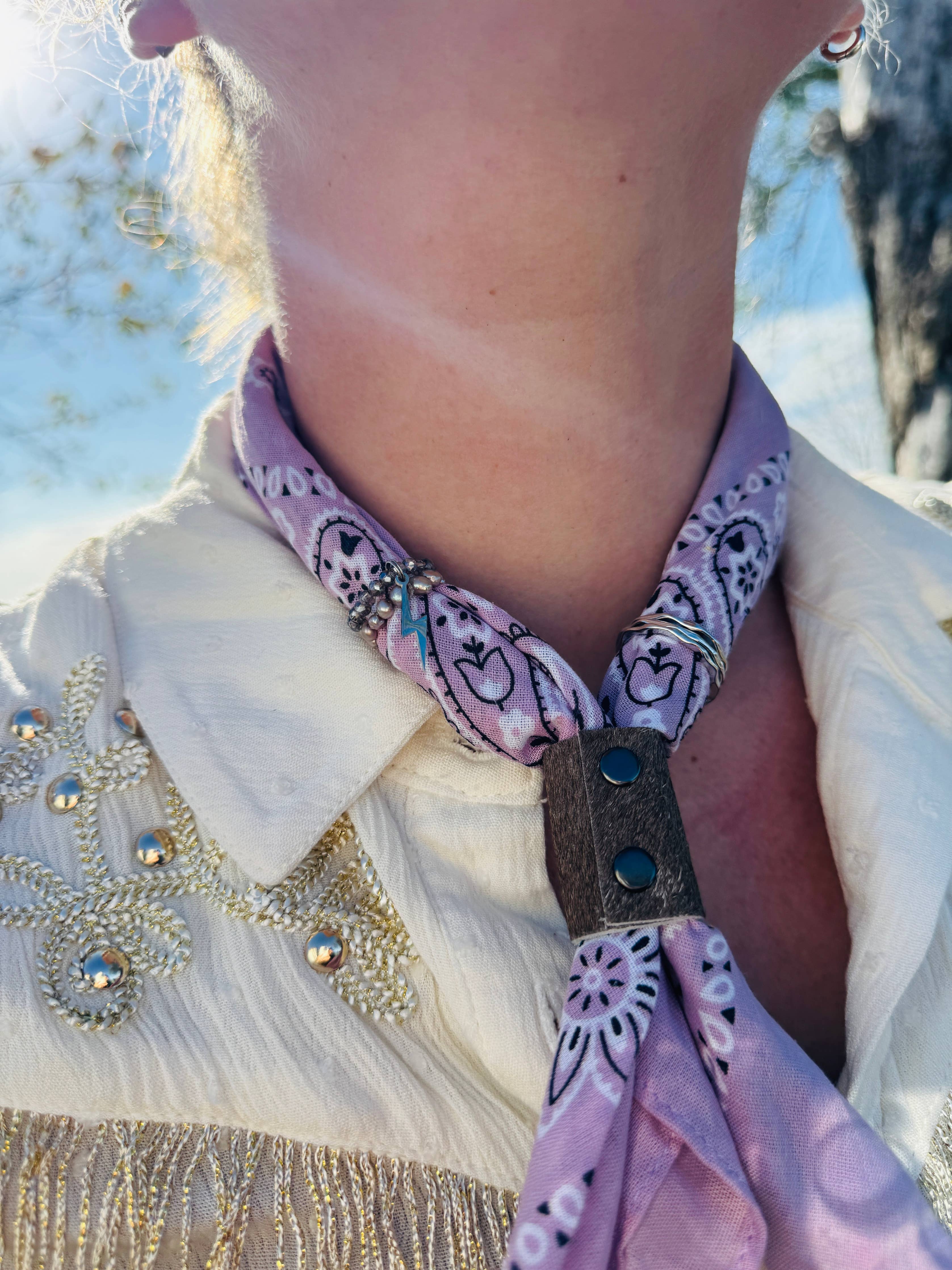 Lavender Hand Dyed Bandanas 