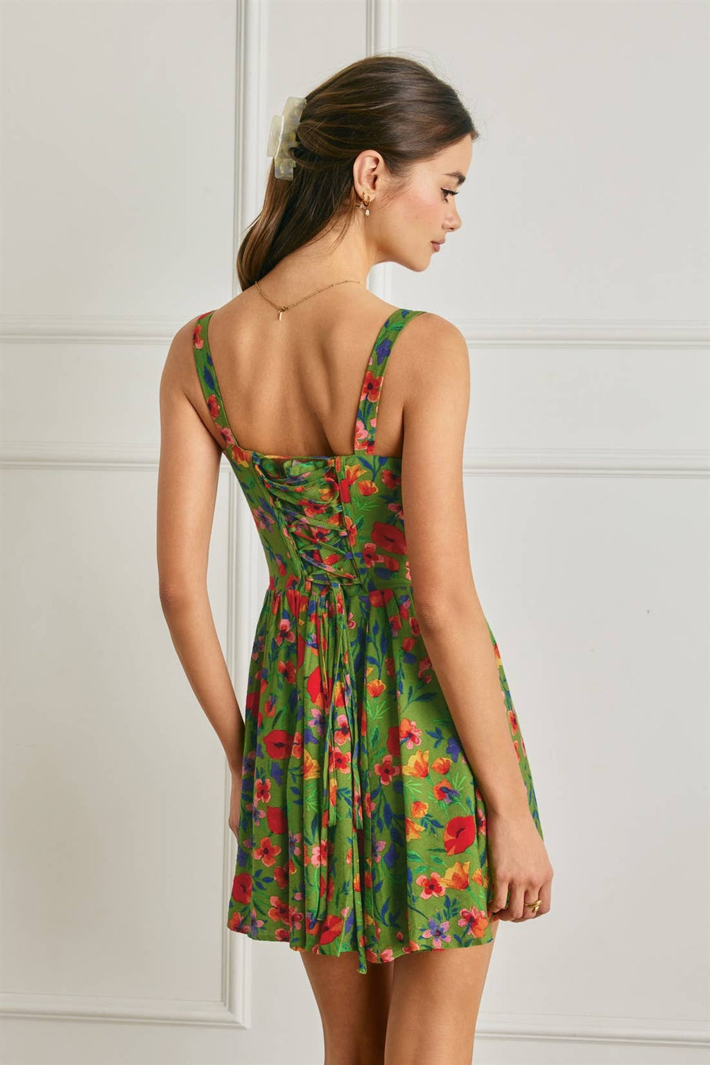 Wildflower Rush Corset Sweetheart Mini Dress