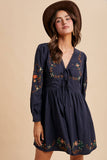 Embroidered Homestead Cotton Mini Dress