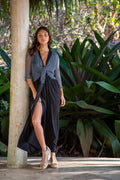 Summer Knit Sheer Cardigan Bolero Shrug Cover in Blue