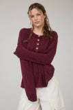 Cabernet Ribbed Henley