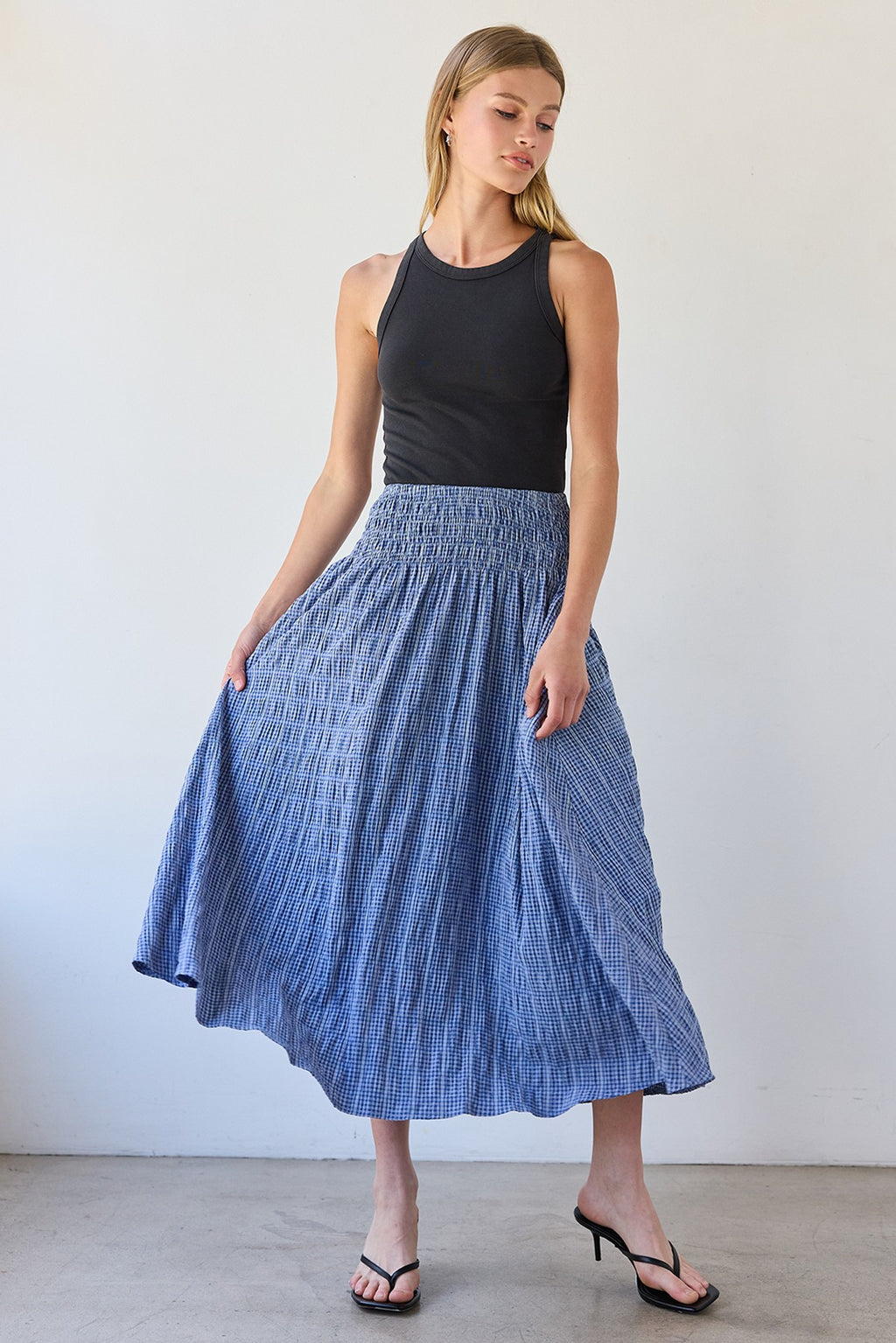 Diana Plaid Midi Skirt