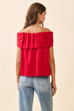 Holiday Bow Off The Shoulder Top