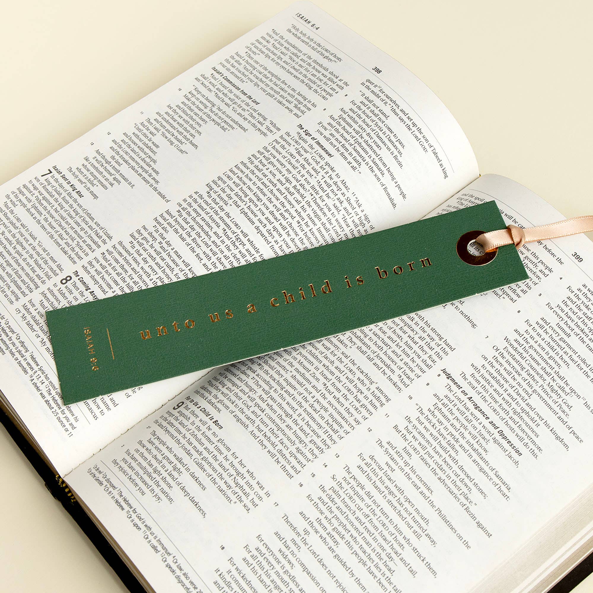 Unto Us A Child Is Born Scripture Bookmark