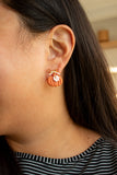 Fall Bow Pumpkin Dangles