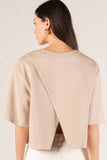 P. CILL Butter Modal Overlap Back Detail Top