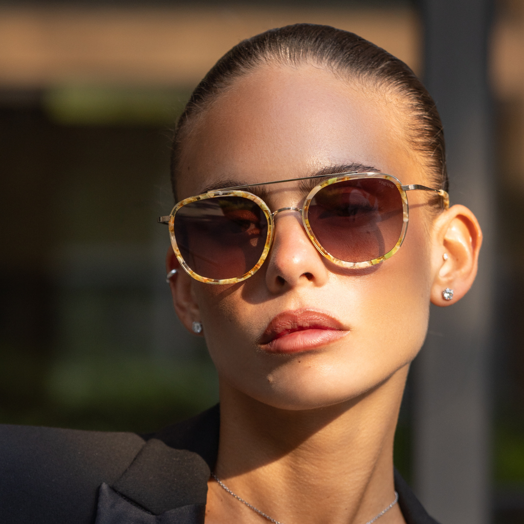 Weston Acetate Round Unisex Sunglasses