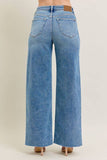 Medium Vintage Wash Wide Leg With Destroy