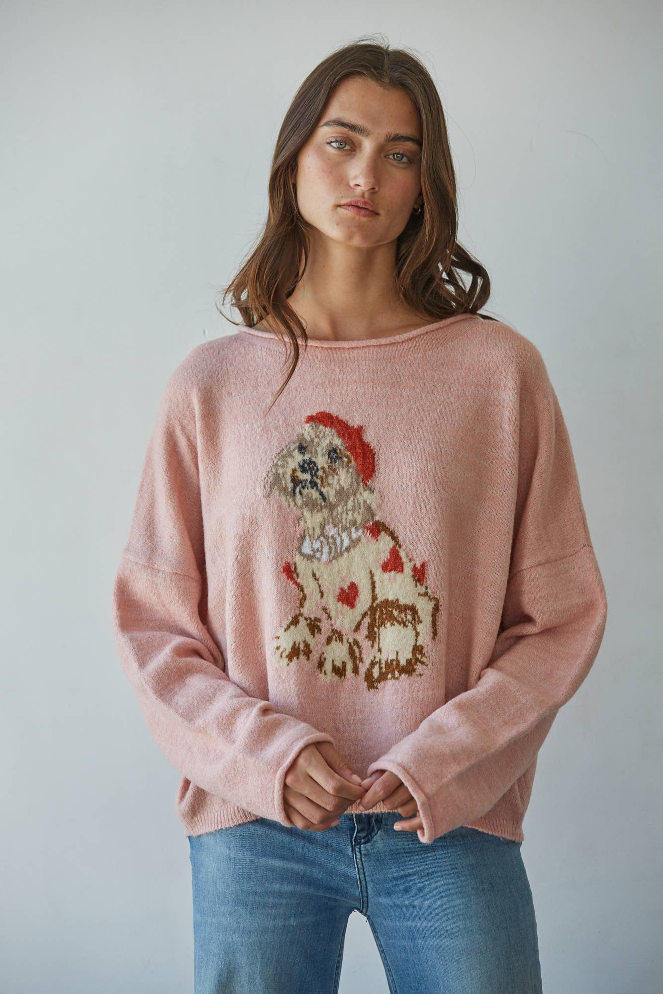 Winnie Dog Jacquard Pullover