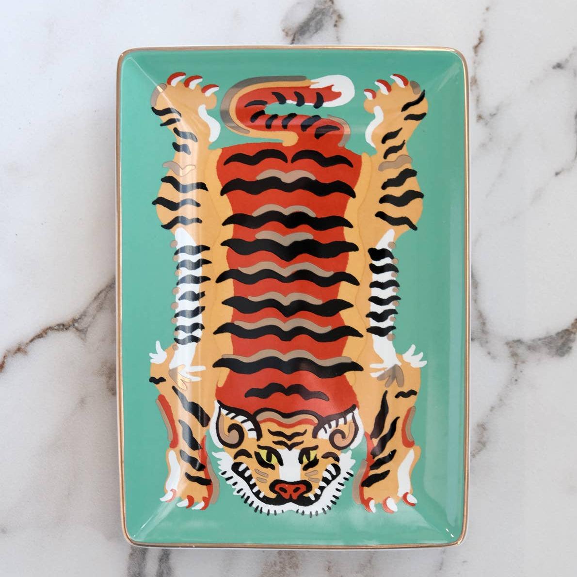 Porcelain Trinket Tray | Jade Tiger