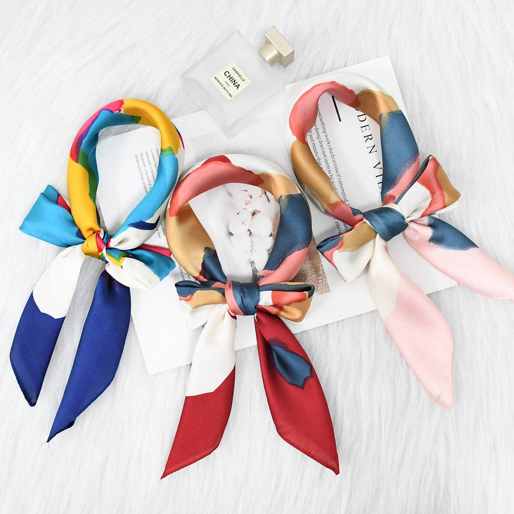 Polka Dot Satin Neck Scarf – Office & Flight Style_CWASC1157
