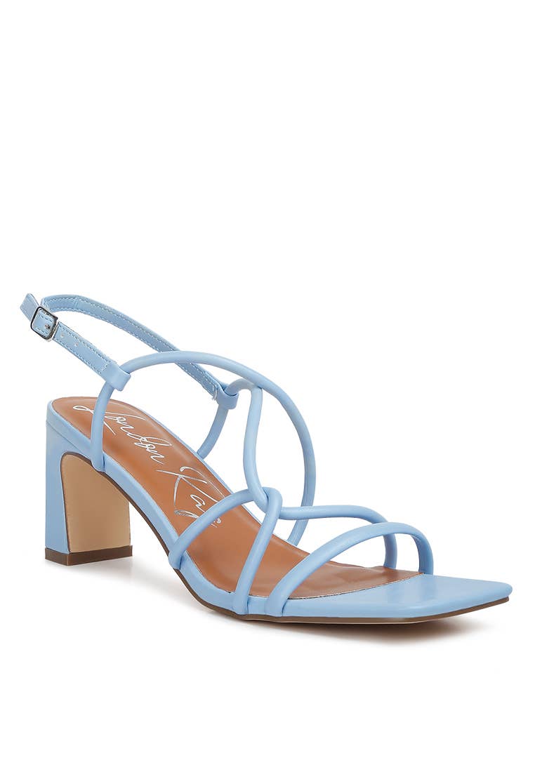 Andrea Knotted Straps Block Heeled Sandals