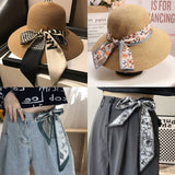 Letter Floral Twilly Scarf – Hair Ribbon & Bag Tie_CWASC0095