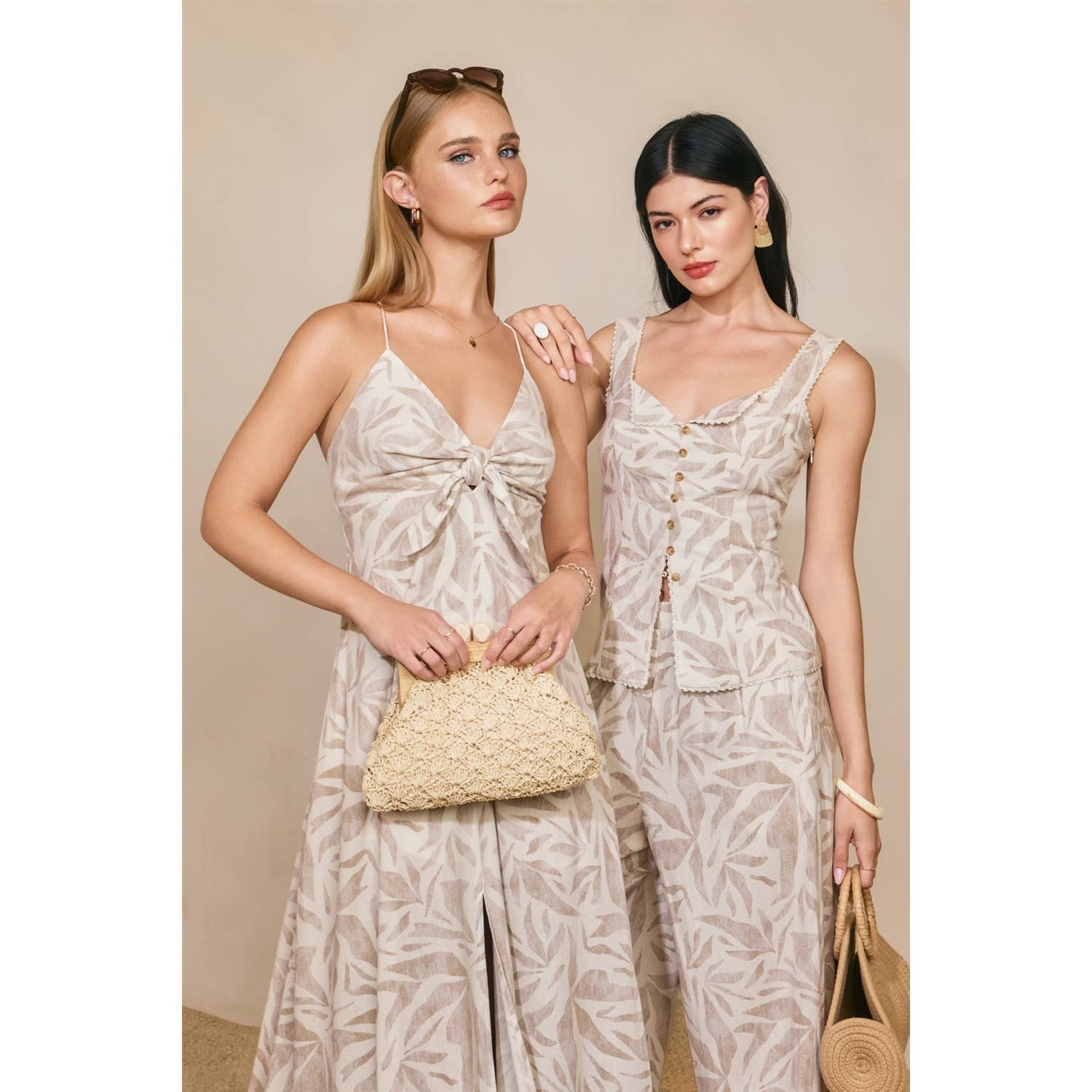 Driftwood Dreams Knot Front Maxi Dress