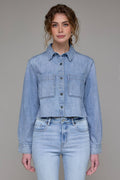 CROPPED DENIM SHIRT