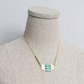 Turquoise and brass Artdeco necklace