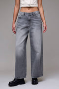 Gray Washed Clean Classic Oversized Baggy Jean