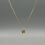 Gold Block Letter Necklace
