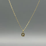 Gold Block Letter Necklace