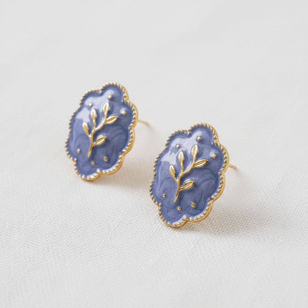 Artistic Floral Inspired Drop Earrings