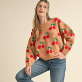 Cherry Knit Sweater