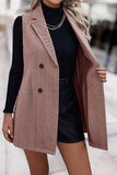 Sleeveless Lapel Blazer Long Coat GSS120