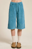 Corduroy Culotte Bermuda Shorts