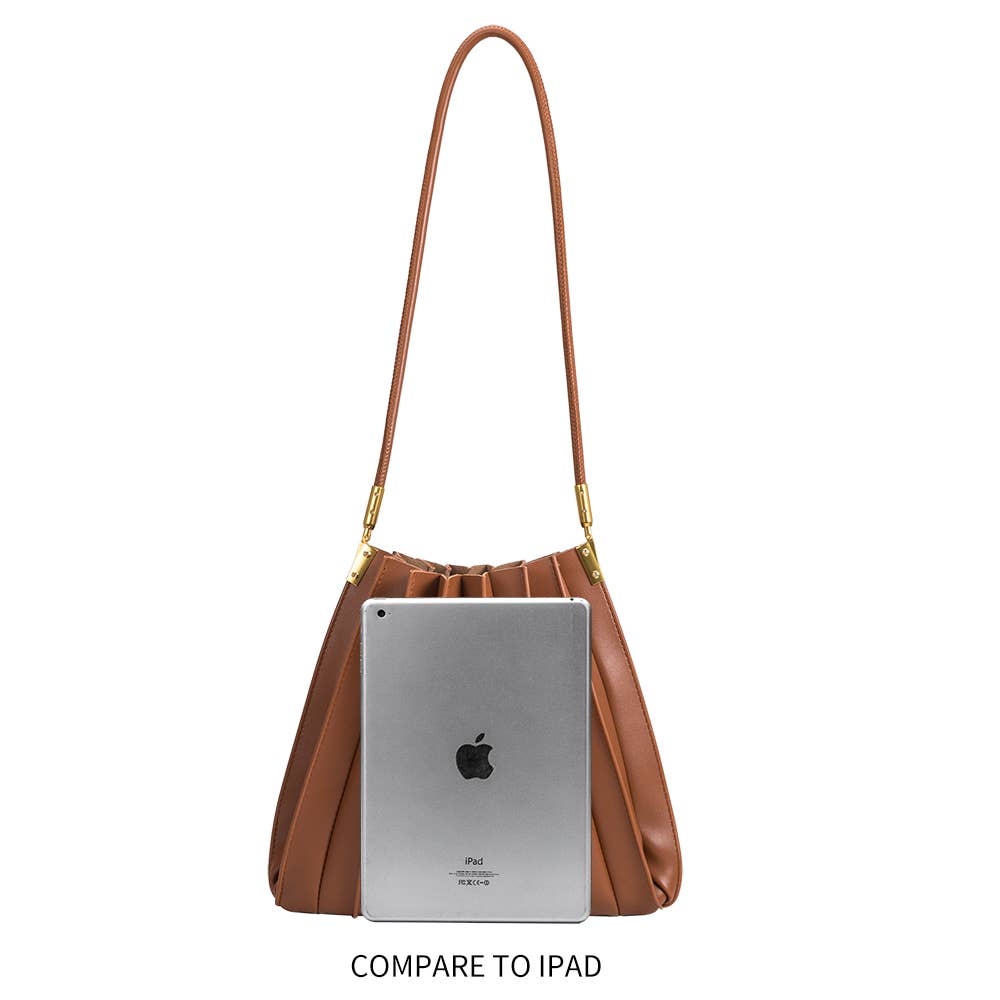 Carrie Saddle Pleated Vegan Shoulder Bag Pre-Order 4/30