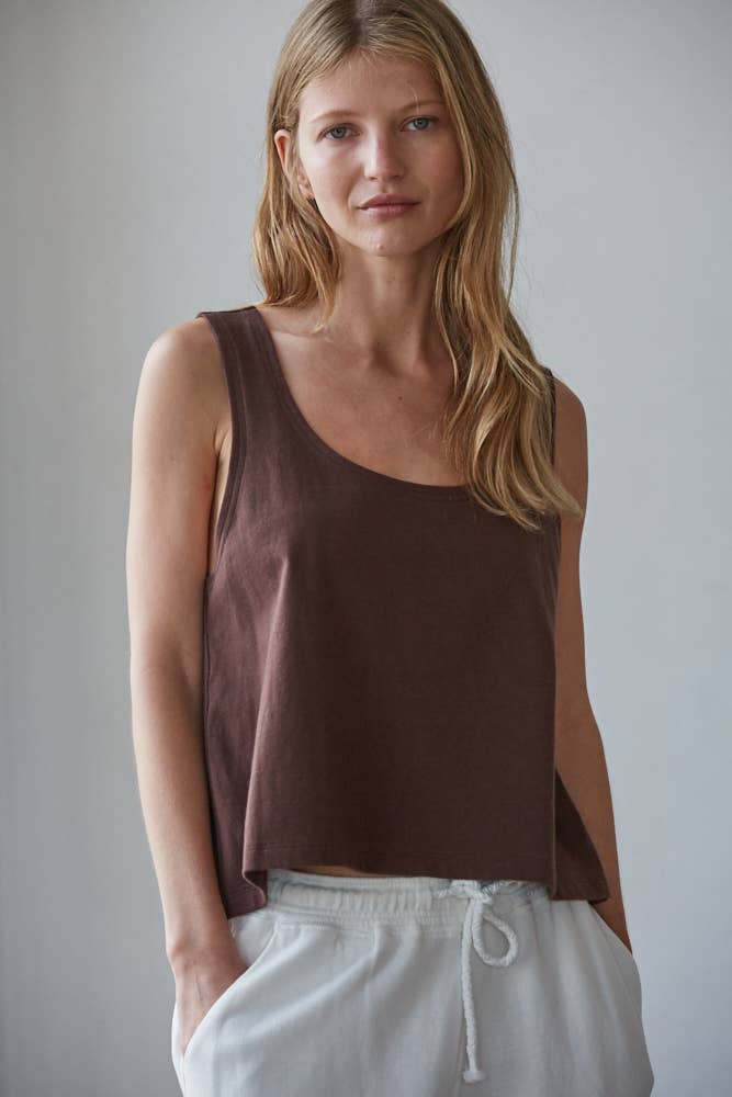 Cotton Scoop Neck Tank Top 4 Colors