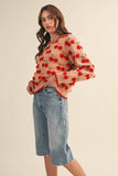 Fuzzy Cherry Sweater