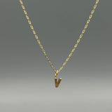 Gold Block Letter Necklace