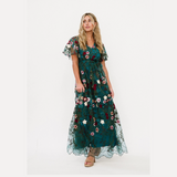 Emerald Floral Dress