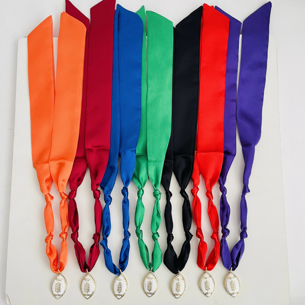 Game Day Scarf Necklace – Solid Colors- CLEARANCE