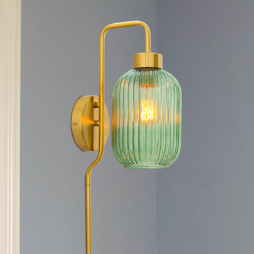 32"H Davia Retro Wall Sconce Pink, White, Smoke, or Green