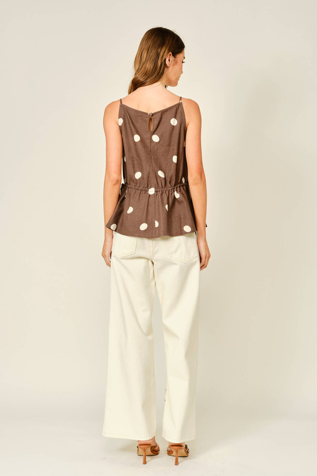 CUT OUT EMBROIDERED STRAIGHT PANTS