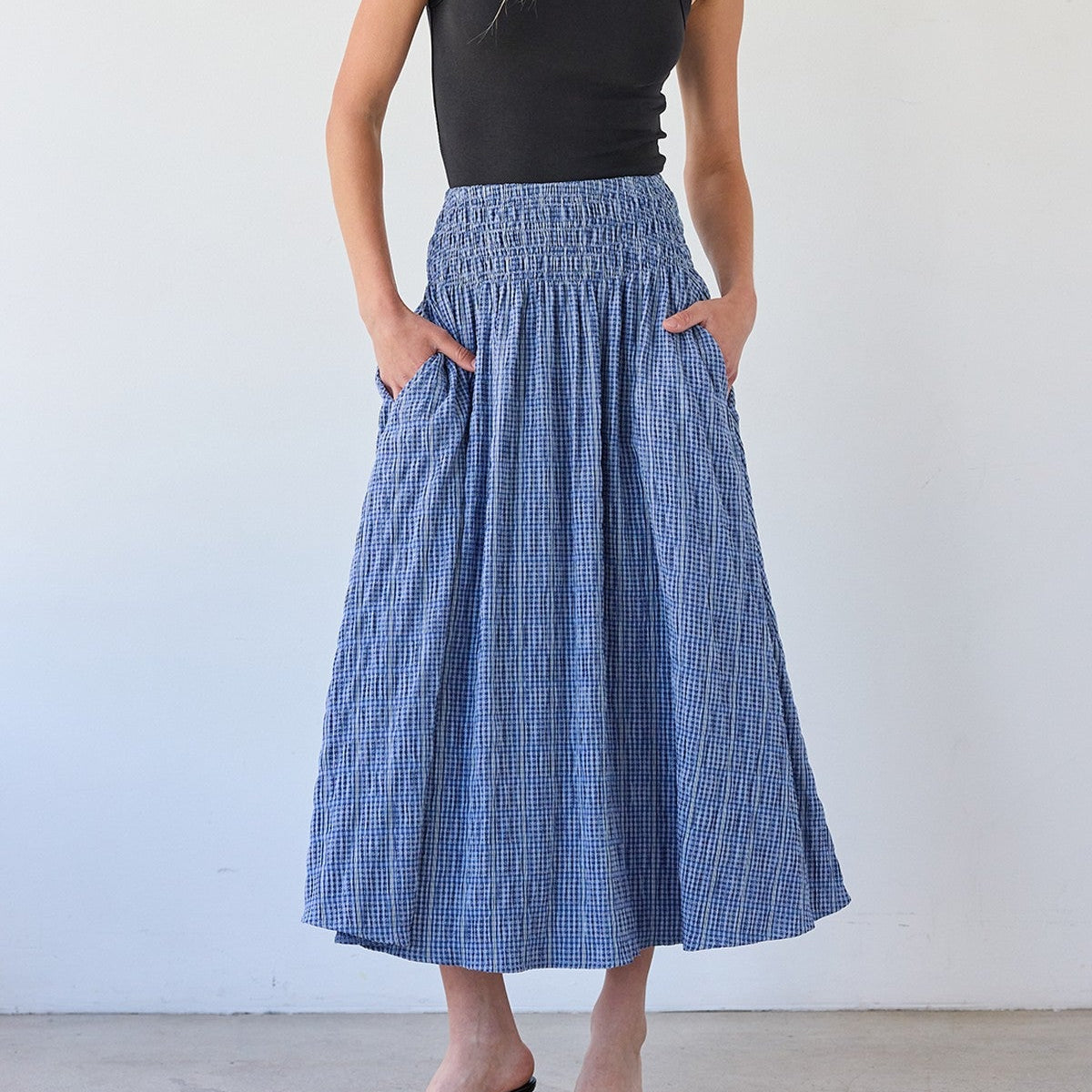 Diana Plaid Midi Skirt