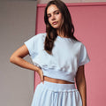 SKY BLUE CROPPED TOP