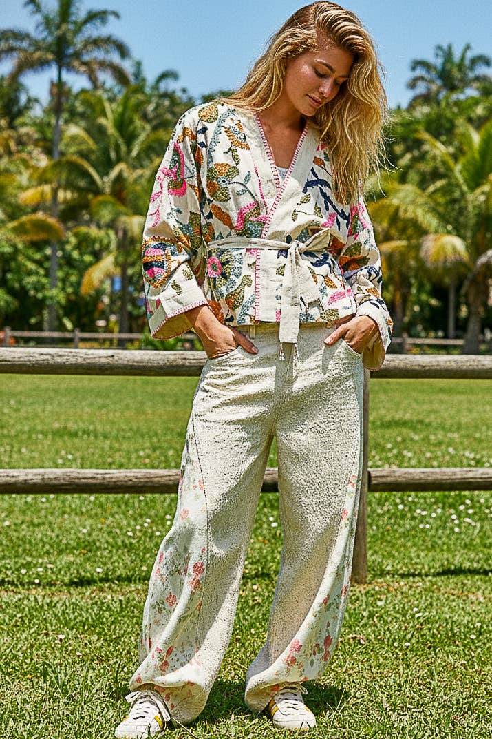 Faira Embroidered Kimono
