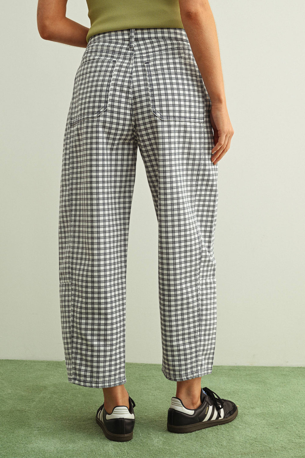 Mini Checker Barrel Pants - 6 Colors