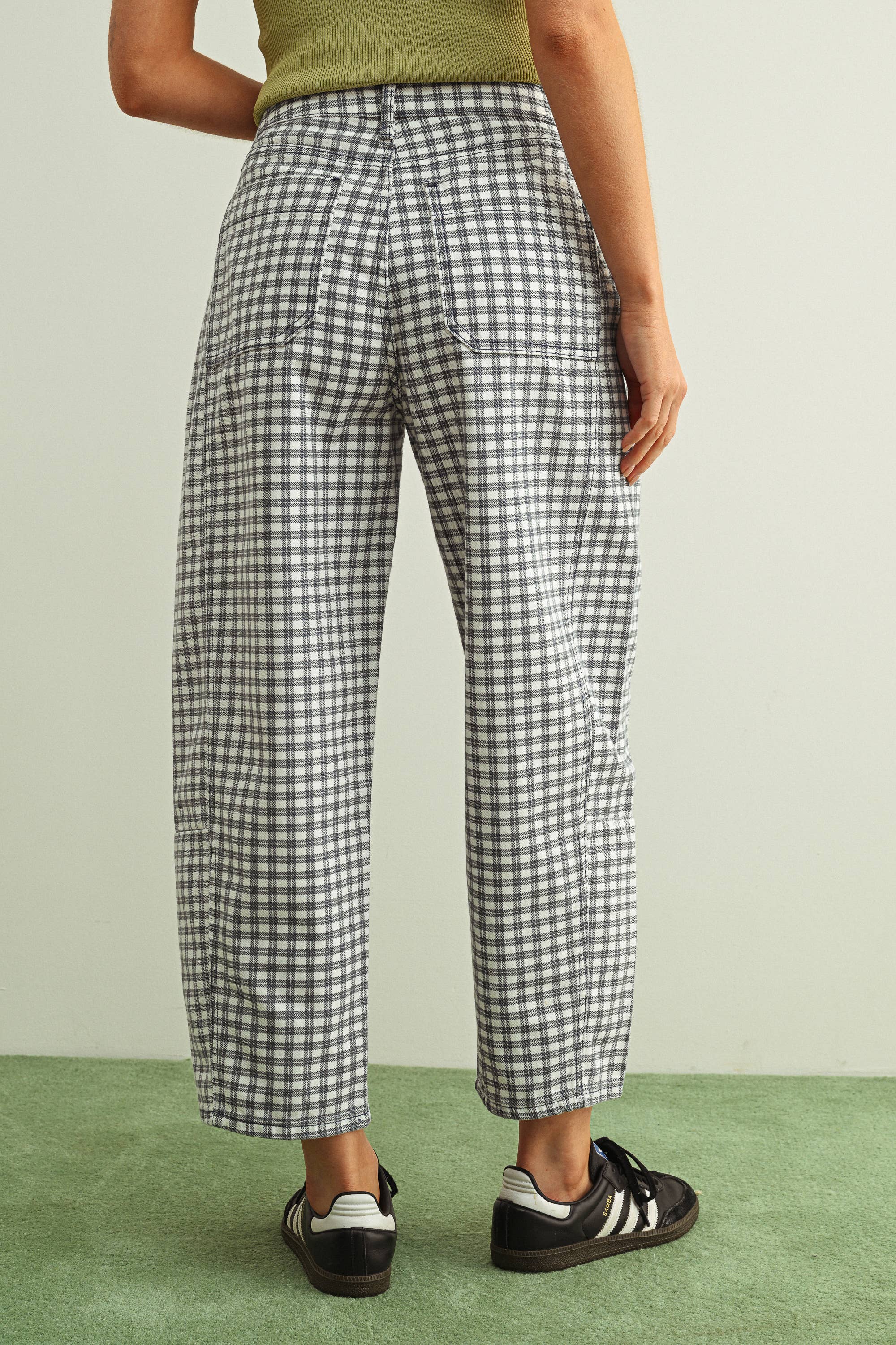Mini Checker Barrel Pants - 6 Colors
