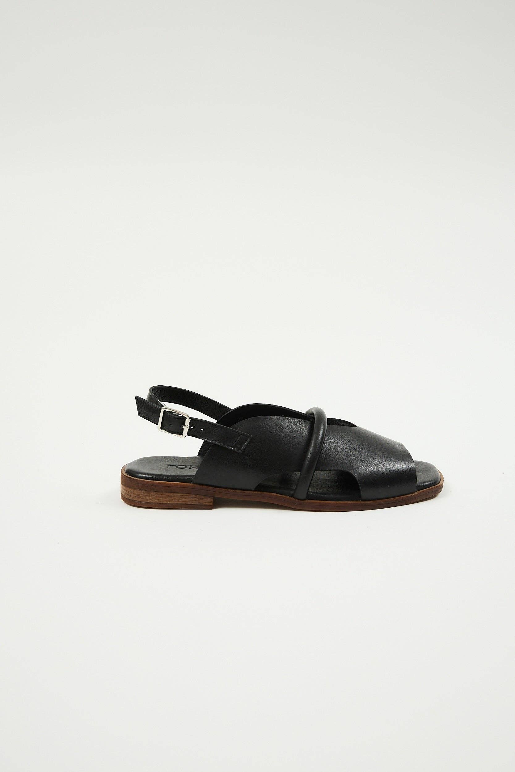 Bergen Black Leathers Sandals