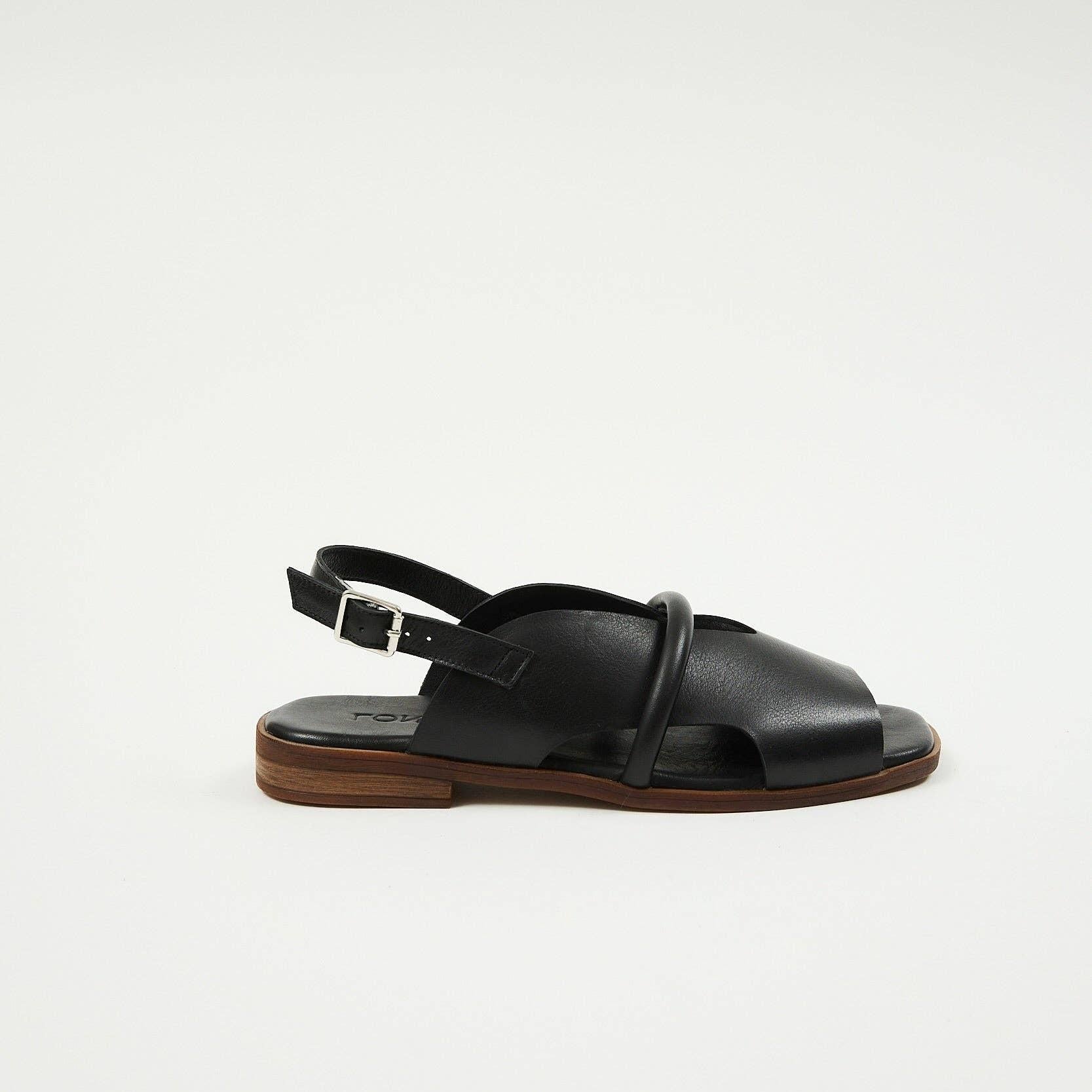 Bergen Black Leathers Sandals