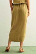 RAW HEM WRAP SKIRT