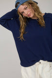 CREW NECK RIBBED LONG SLEEVE KNIT TOP (PRE-ORDER)