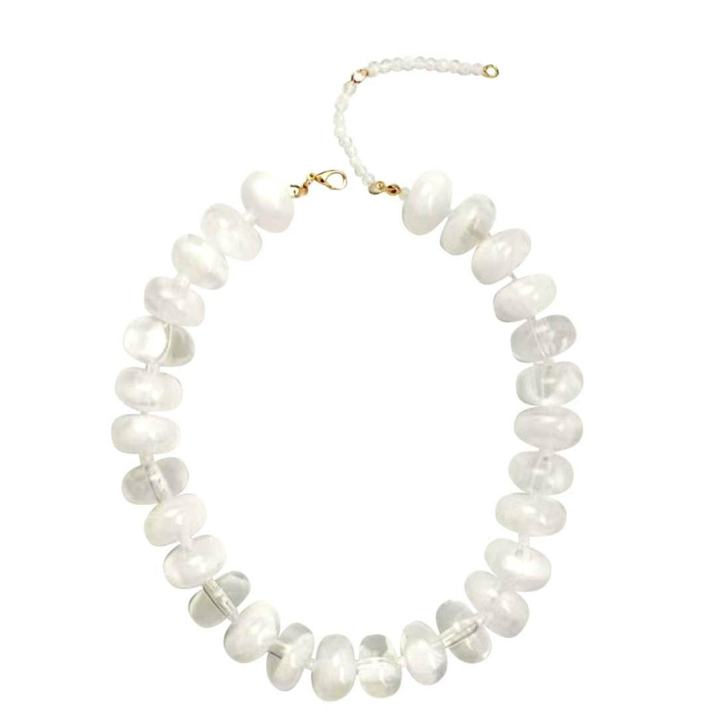 Bailey Chunky Beaded Necklace- Clear