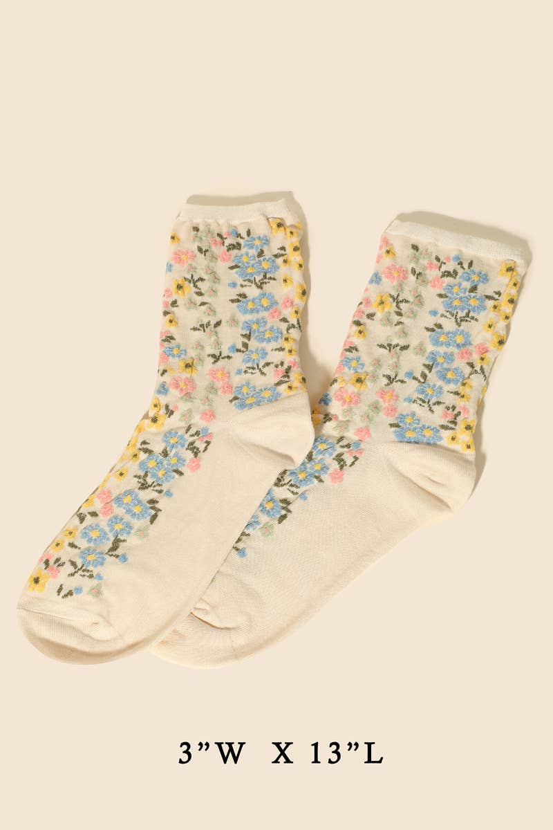 Julie Flower Socks